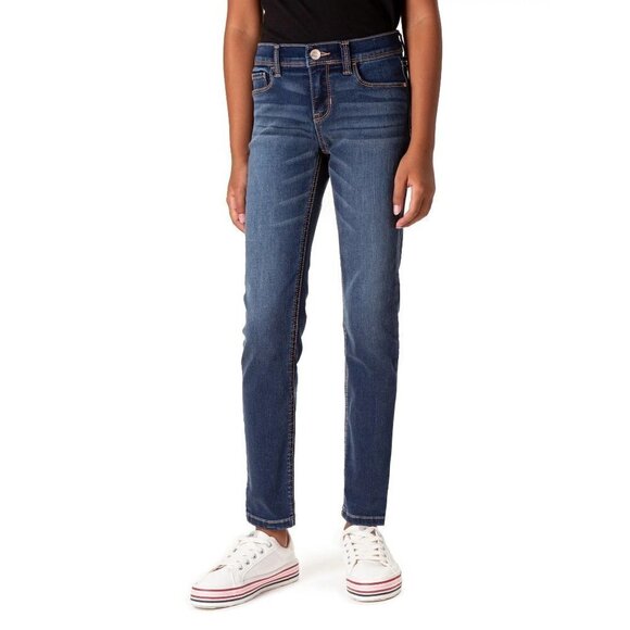 Jordache Girls Skinny Jeans, Mid Rise, Medium Wash Blue Size 14T - Picture 1 of 14